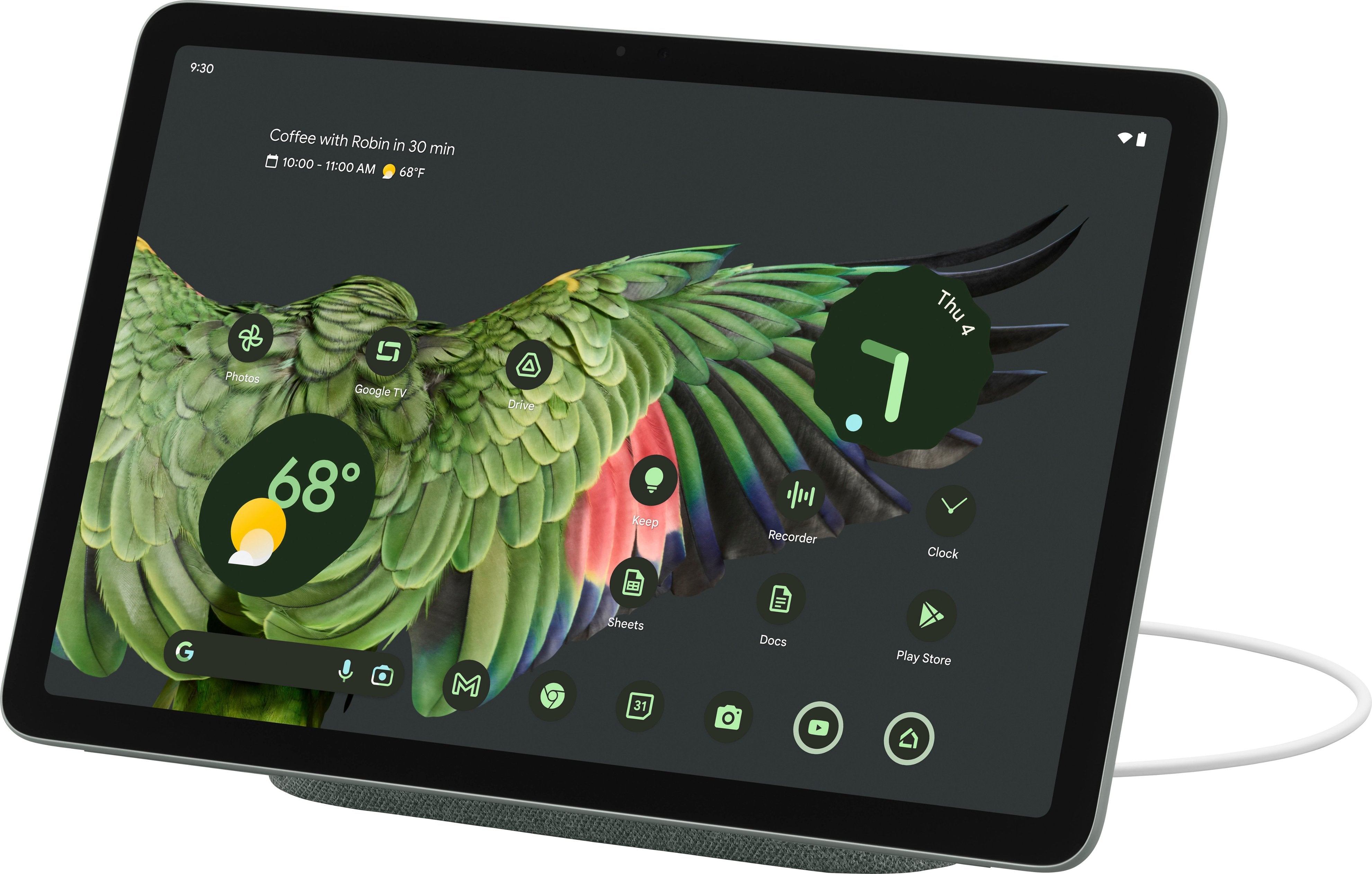 4398DD5A-8492-BD98-D01F-496326E696A9 Google - Pixel Tablet with Charging Speaker Dock - 11" Android Tablet - 256GB - Wi-Fi - Hazel - Image 1